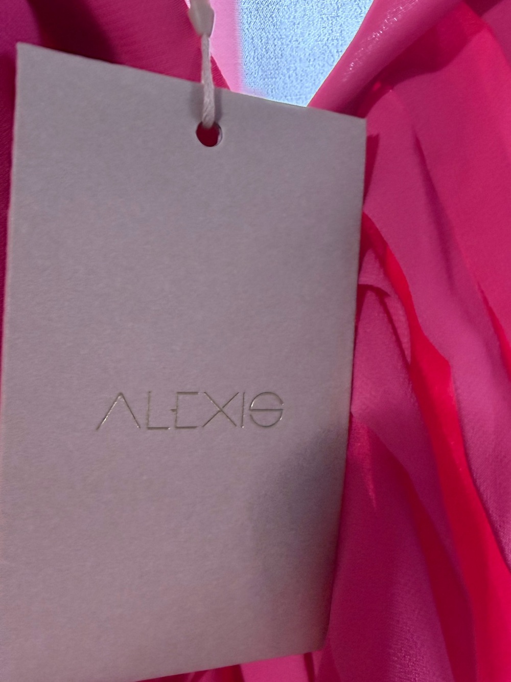 Alexis Sheer Ruffle Robe - Hot Pink - Picture 3 of 4